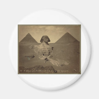 Sphinx och Pyramids i Egypten Circa 1867 Magnet