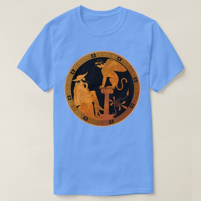 Sphinx of Thebes Ancient Greece T Shirt (Design framsida)
