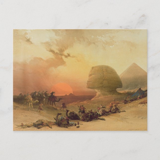 Sphinx på Giza Vykort (Framsida)