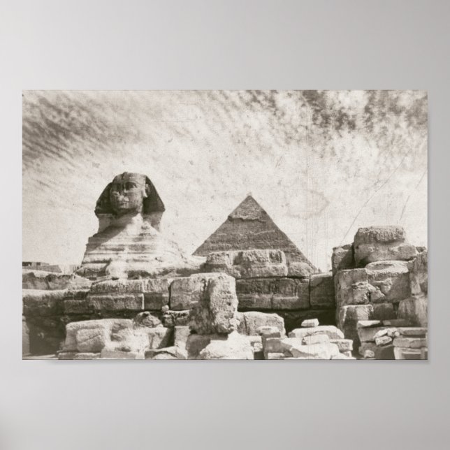 Sphinx Pyramid-Egypten i mitten av århundradet Poster (Framsidan)