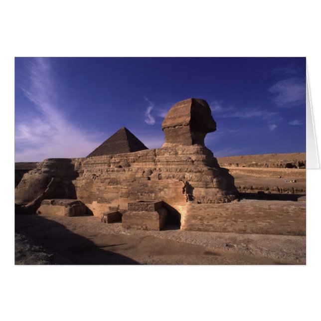 Sphinx Pyramid i Giza Hälsningskort (Framsidan Horizontal)