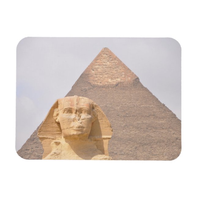 Sphinx Pyramids Antient Egypten Khufu Pharoah Magnet (Horisontell)