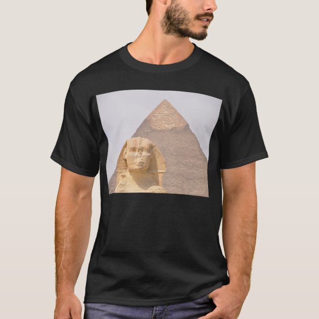 Sphinx Pyramids Antient Egypten Khufu Pharoah T Shirt (Framsida)