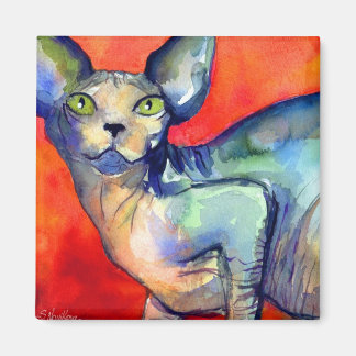 Sphinx sphynx cat #6-målning magnet