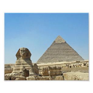 Sphinxen med pyramider fototryck