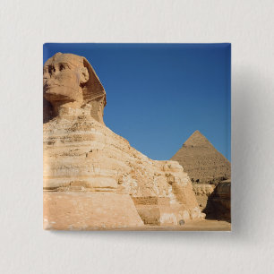 Sphinxen och pyramiden av Khafre, Giza Knapp