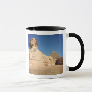 Sphinxen och pyramiden av Khafre, Giza Mugg