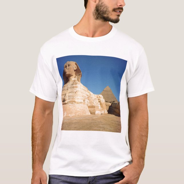 Sphinxen och pyramiden av Khafre, Giza Tee Shirt (Framsida)