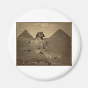 Sphinxen och pyramiderna i egypten circa 1867 magnet