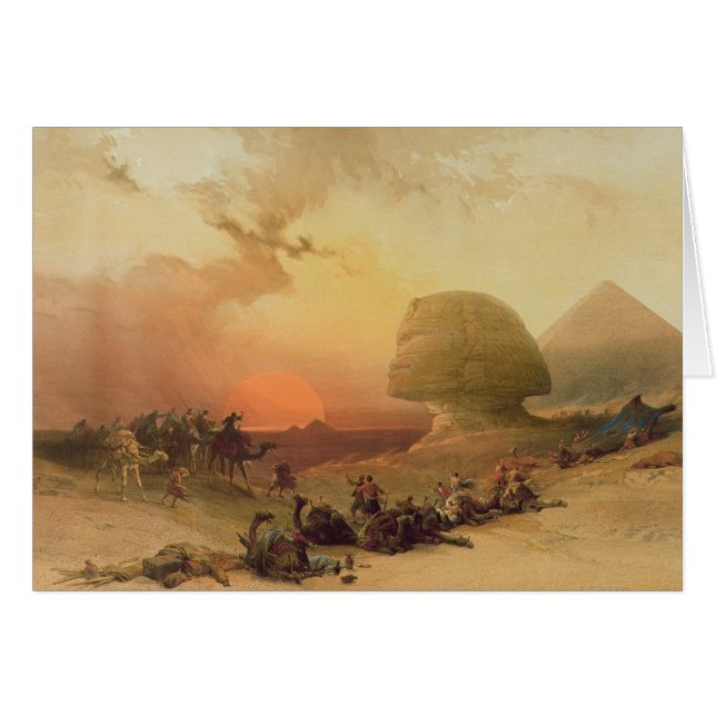 Sphinxen på Giza Hälsningskort (Framsidan Horizontal)