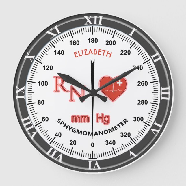 Sphygmomanometer för blodtrycksövervakare för sjuk stor klocka (Framsida)