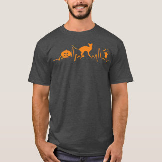 Sphyn Cat Heartslag Pumpkin Funny Halloween Costum T Shirt
