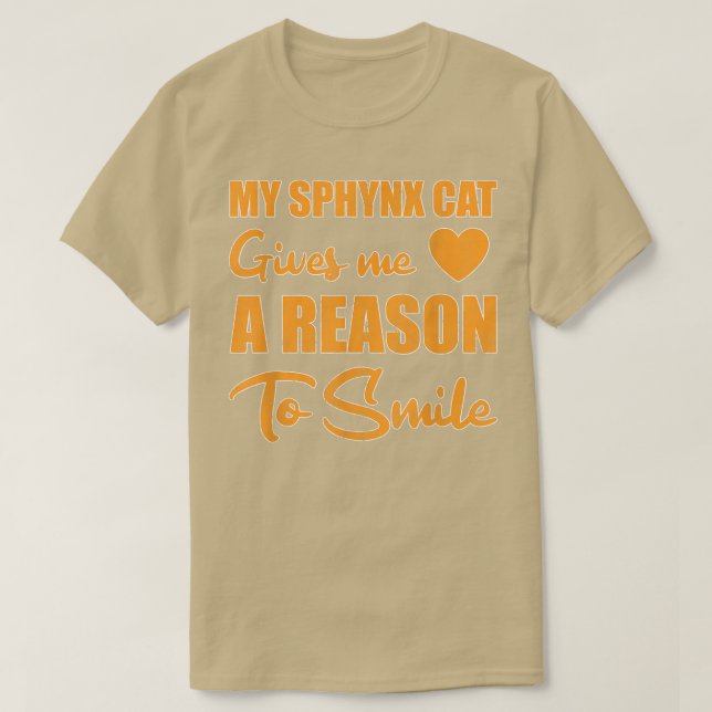 Sphyn Cat Smile T Shirt (Design framsida)