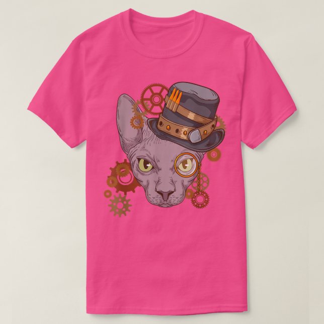 Sphyn Cat Steampunk Älskare Cat Owner Victorian Sp T Shirt (Design framsida)