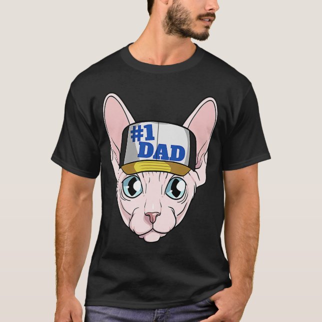 Sphynx Cat 1 Pappa Fars dag T Shirt (Framsida)