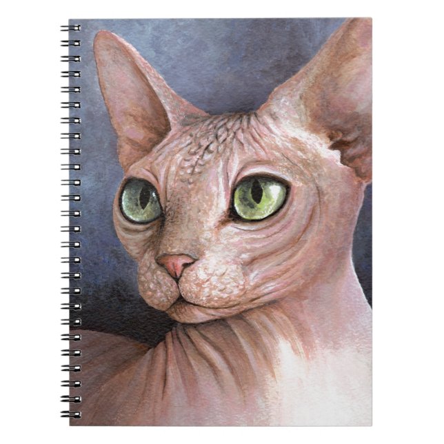 Sphynx Cat 578 Anteckningsbok Med Spiral (Framsidan)