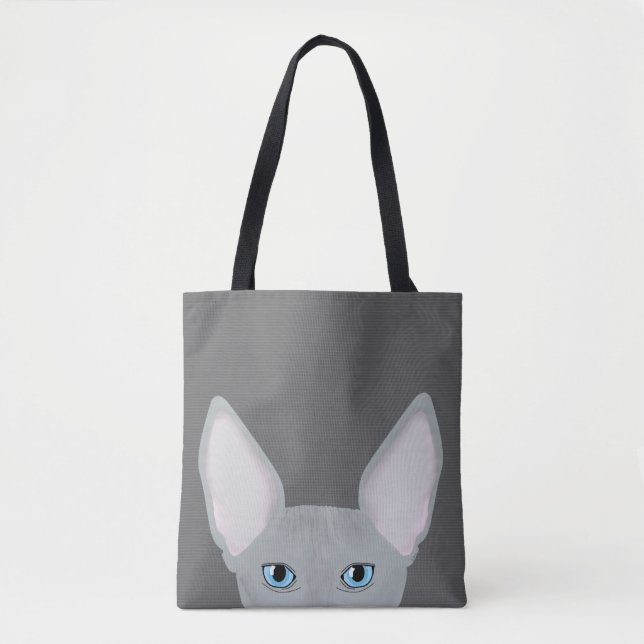 Sphynx Cat Allover Tote Bag Tygkasse (Framsida)