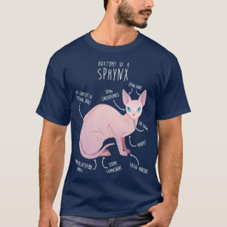 Sphynx Cat Anatomy T Shirt