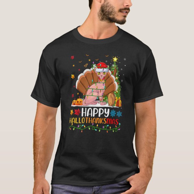 Sphynx Cat Animal Sphynx Cat Hellothanksmas T Shirt (Framsida)