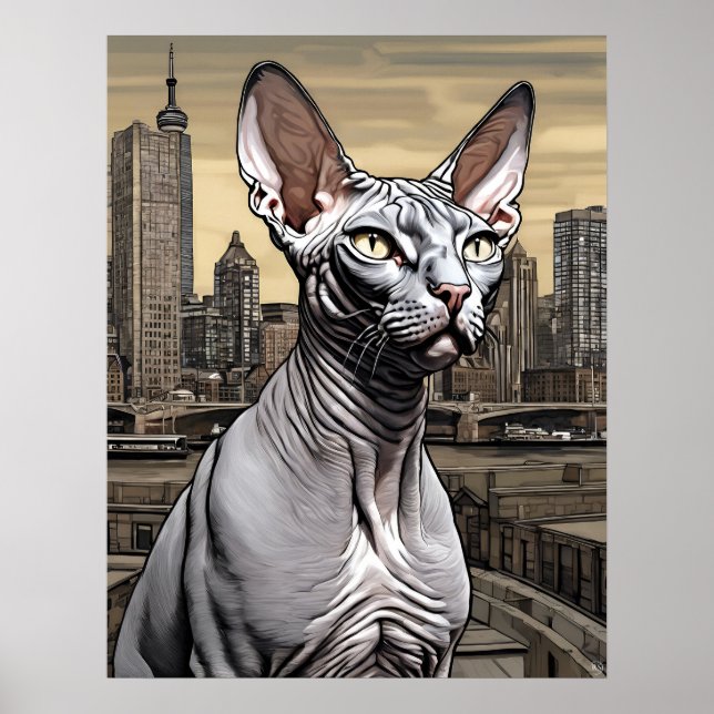 Sphynx Cat - Art-utskrift Poster (Framsidan)