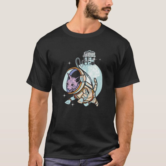 Sphynx Cat Astronaut Space Galaxy Cats Owner T Shirt (Framsida)