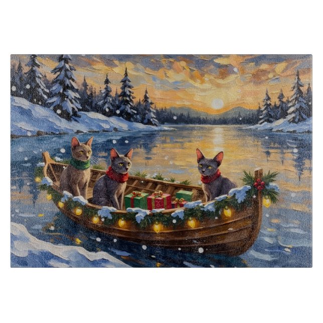 Sphynx Cat Christmas Boat Holiday (Framsidan)