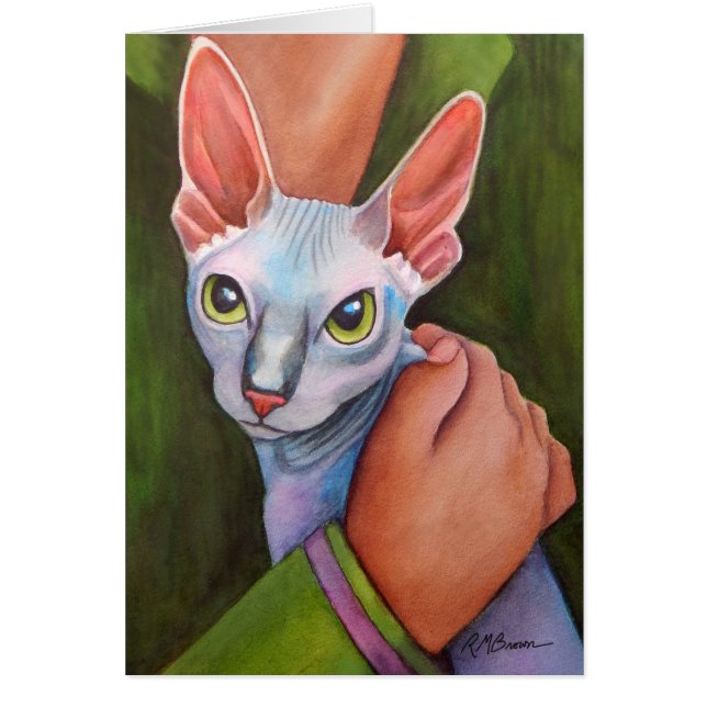Sphynx Cat Hälsningskort (Framsidan)