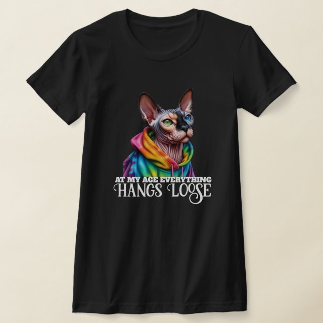Sphynx Cat hängloose Birthday T Shirt (Laydown)