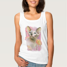Sphynx Cat i blommor.