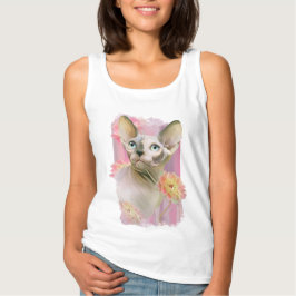 Sphynx Cat i blommor. Tee