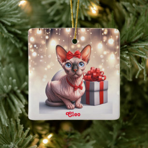 Sphynx Cat-jul Julgransprydnad Keramik