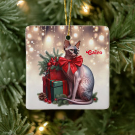 Sphynx Cat-jul Julgransprydnad Keramik