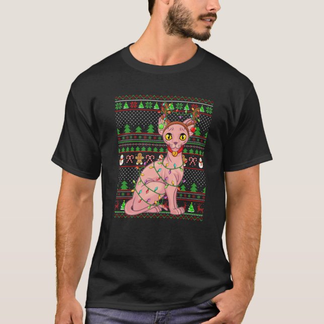Sphynx Cat Lover-familjen som matchar Ugly Sphynx  T Shirt (Framsida)