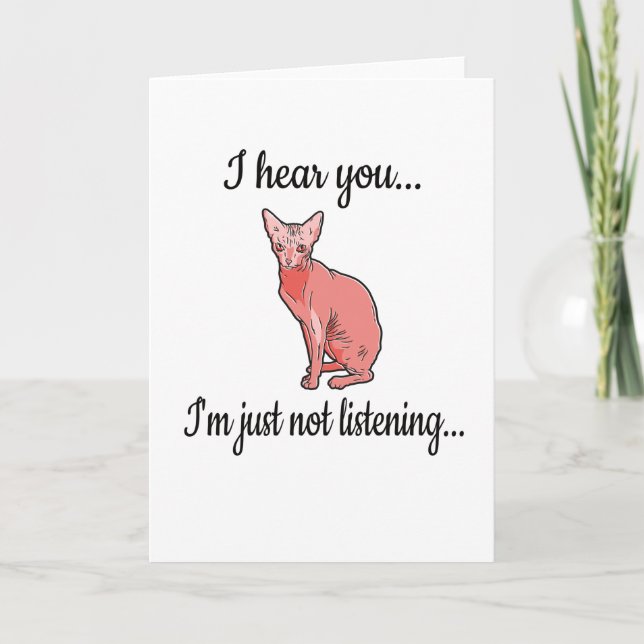 Sphynx Cat Lover Hairless Cat Owner Sphynx Girl Kort (Framsida)