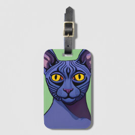 Sphynx Cat Luggage Tag Bagagebricka
