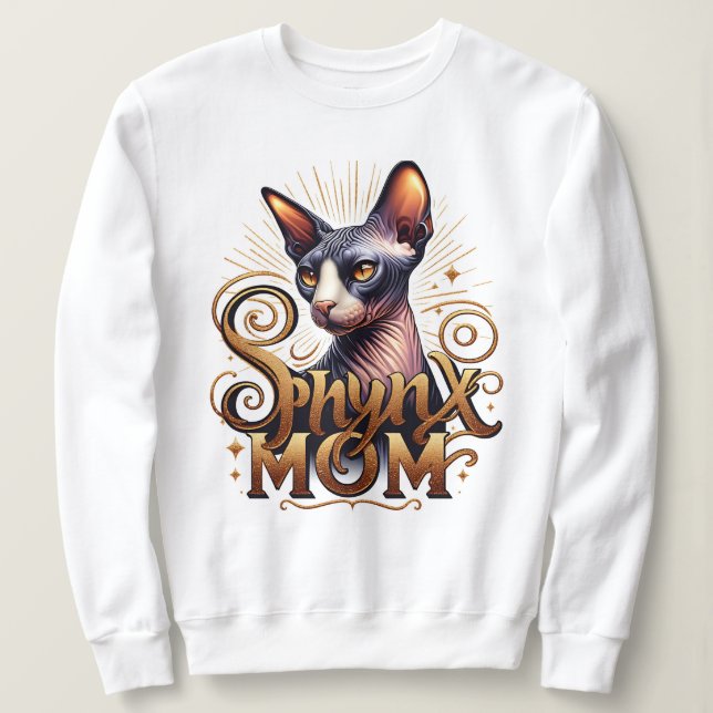 Sphynx Cat Mamma Kattskjorta Mode T Shirt (Design framsida)