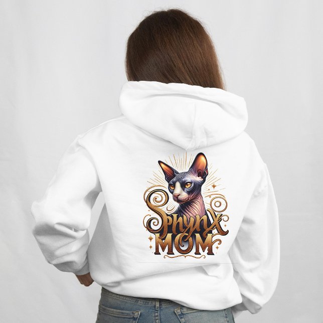 Sphynx Cat Mamma Kvinnors Mode Hoodie T Shirt (Sphynx Cat Lover Mom Clothes )