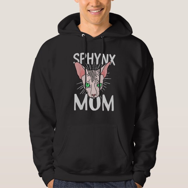 sphynx cat mom  Hairless Breed Sphynx Kitten Hoodie (Framsida)