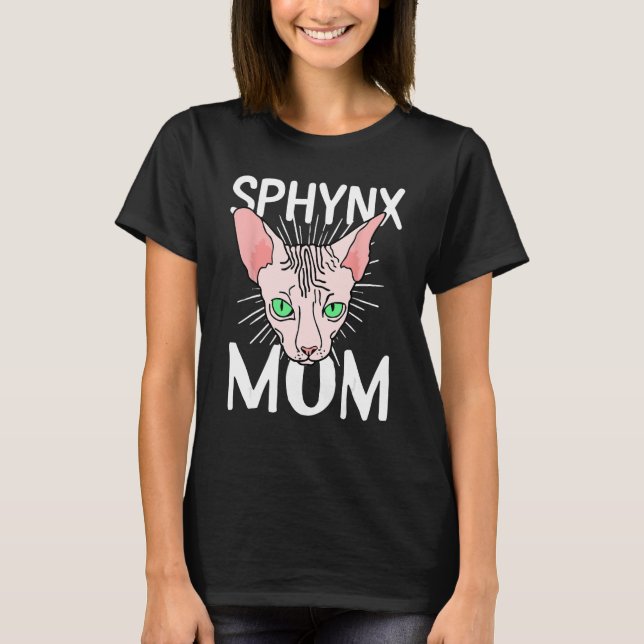sphynx cat mom  Hairless Breed Sphynx Kitten T Shirt (Framsida)