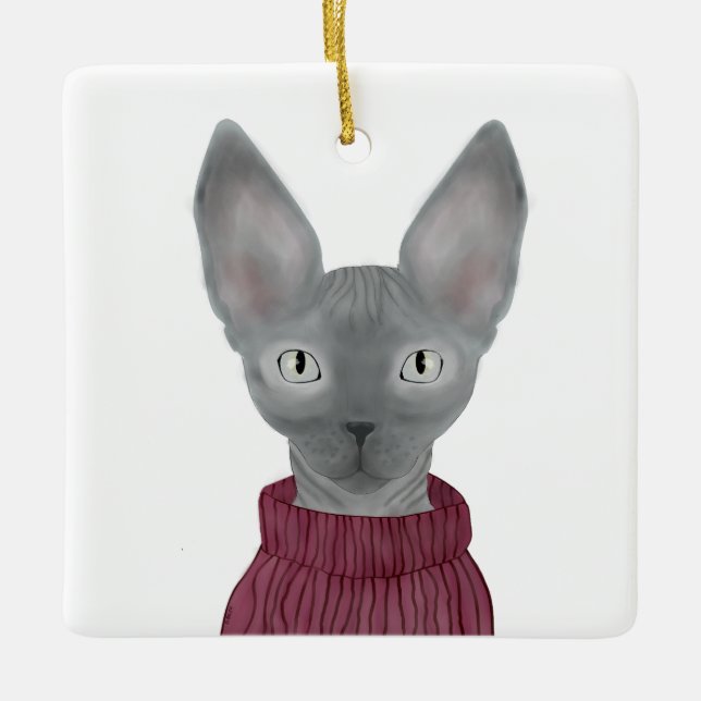 Sphynx Cat Ornament (Framsida)