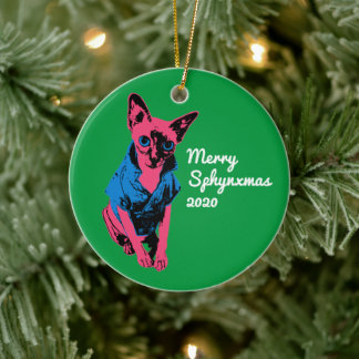 Sphynx Cat Ornaments Julgransprydnad Keramik