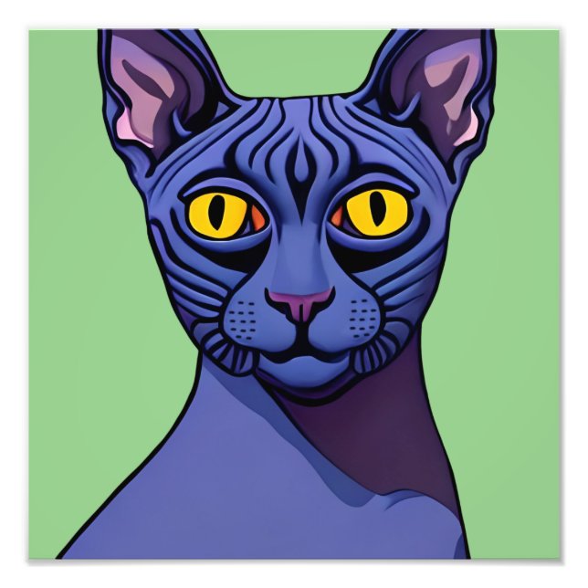 Sphynx Cat Photo Print Fototryck (Framsidan)