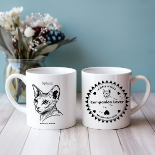 Sphynx Cat Porträtt Två-Tonad Mugg