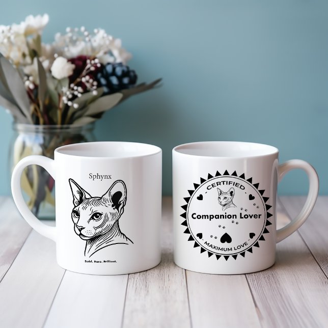 Sphynx Cat Porträtt Två-Tonad Mugg (Skapare uppladdad)