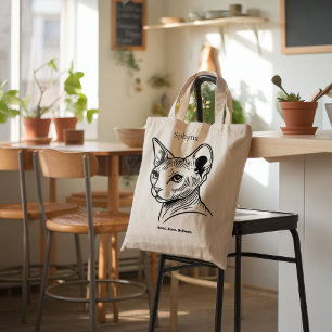 Sphynx Cat Porträtt Tygkasse