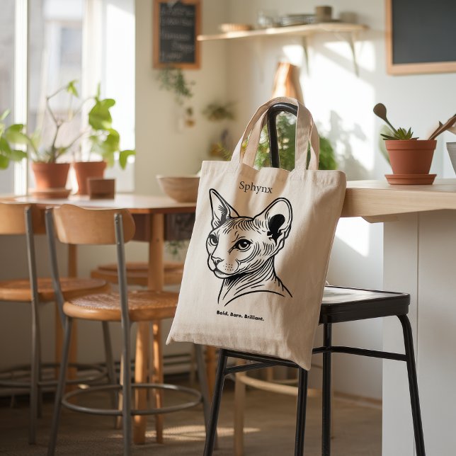 Sphynx Cat Porträtt Tygkasse (Skapare uppladdad)