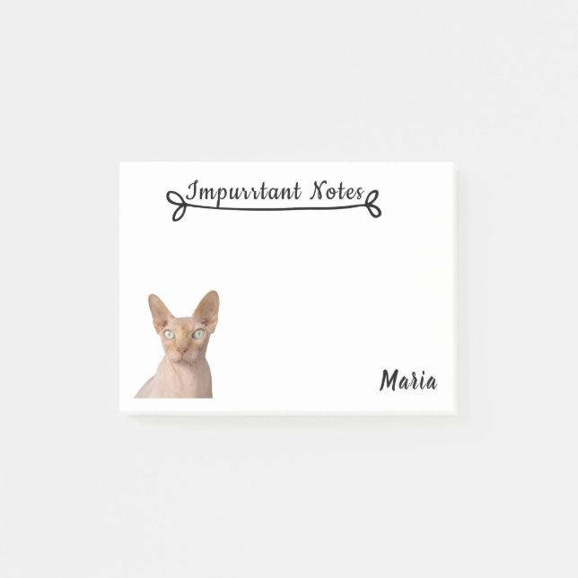 Sphynx Cat. Post-it Block (Framsida)