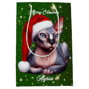 Sphynx Cat Söt Grönt jul