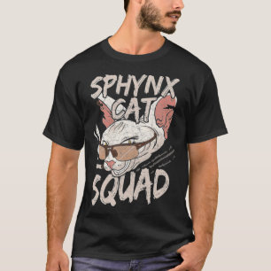 Sphynx Cat Squad Gift och bästa internetvänner T Shirt