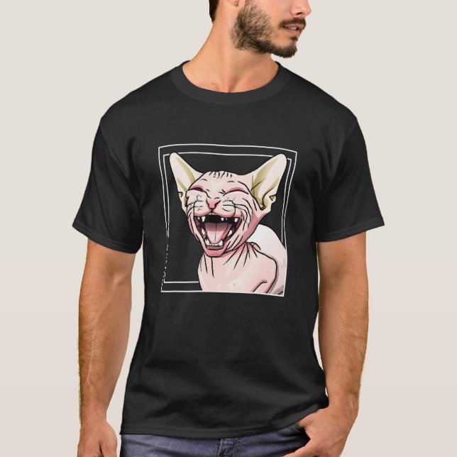 Sphynx Cat T Shirt (Framsida)
